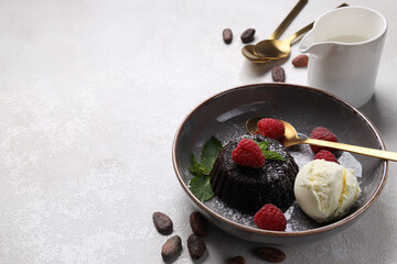 Chocolate fondant, concept of delicious sweet food
