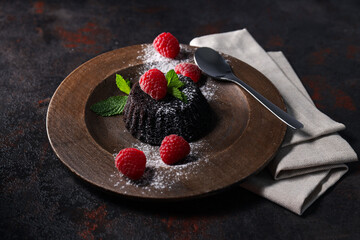 Chocolate fondant, concept of delicious sweet food