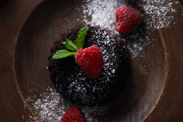 Chocolate fondant, concept of delicious sweet food