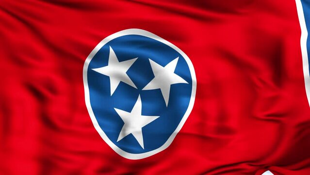 Tennessee State Waving Flag Background
