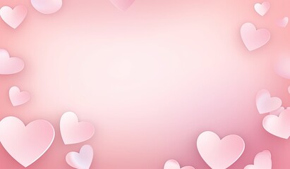 Valentine background, in the style of delicate shading, light pink, soft shading