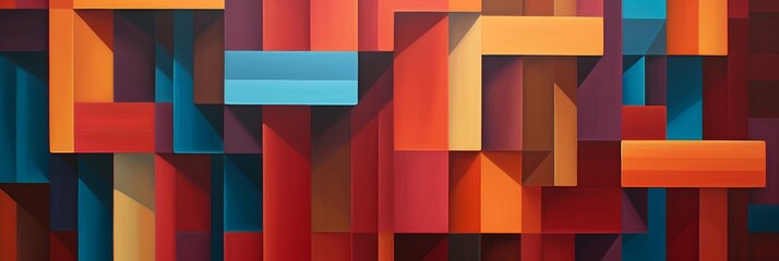 Modern Geometry Splash, Abstract Colorful Shapes Wallpaper