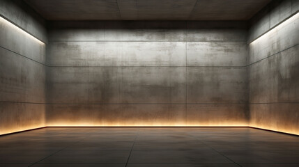 abstract modern architecture background, empty concrete room with light from window