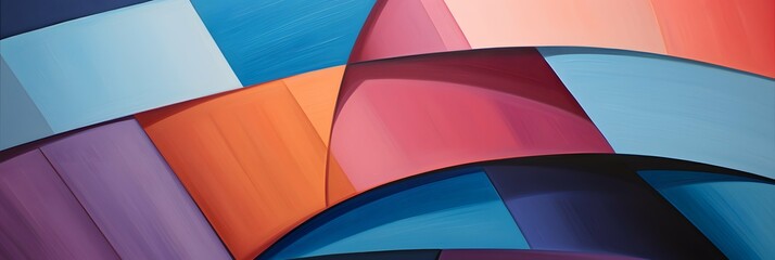 Fototapeta premium Modern Geometry Splash, Abstract Colorful Shapes Wallpaper