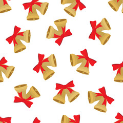 seamless pattern with christmas bells . vector illustration