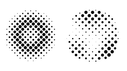 Abstract set of pop art comic style black halftone isolated on white background Vector. Dotted gold spray vector illustration. Abstract vector halftone background. Dot spray gradation vector