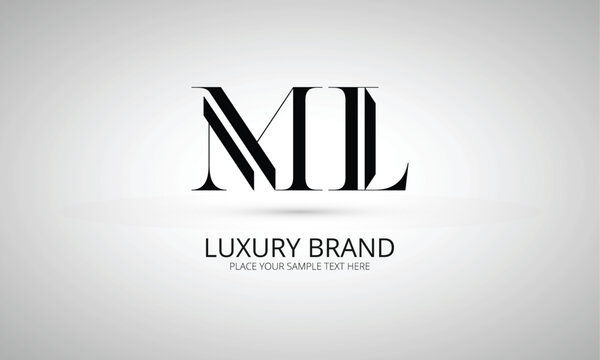 ML M ml initial logo | initial based abstract modern minimal creative logo, vector template image. luxury logotype logo, real estate homie logo. typography logo. initials logo