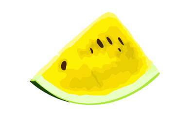 yellow watermelon with a transparent background
