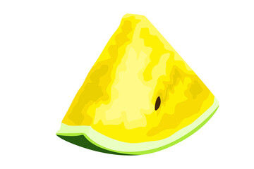 yellow watermelon with a transparent background