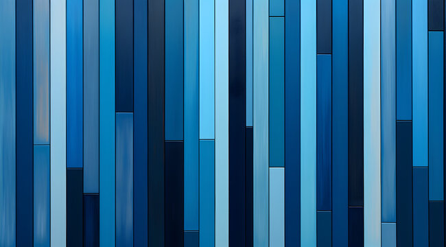 Modern background with vertical stripes pattern. Shades and gradients of blue colour.