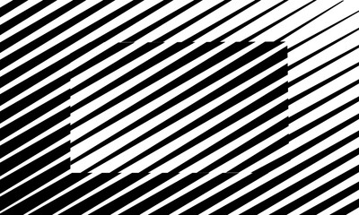 Modern black and white abstract background with geometric pattern in the style of op art. An optical illusion. Vector texture.
