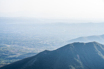 Mountains and forests under the sky