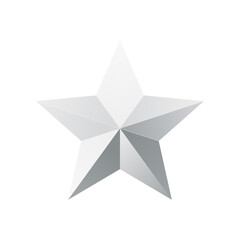 silver star isolated on white