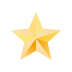 Obraz premium golden star isolated on white background