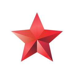Obraz premium red star isolated on white