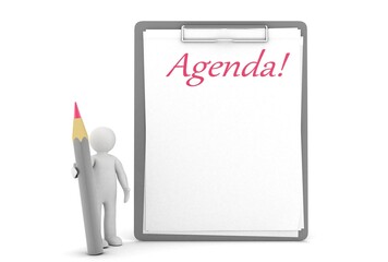 agenda.3d Render Illustration.