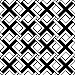 Black and white seamless geometric pattern