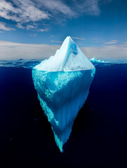 氷山の一角、氷山の頂上と海面下の氷