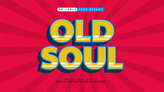 old sould text effect retro vintage style