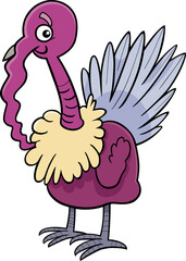 cartoon turkey bird farm animal character