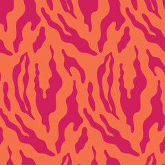 Animal print pattern orange and pink