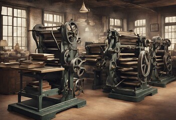 an old book printing machine