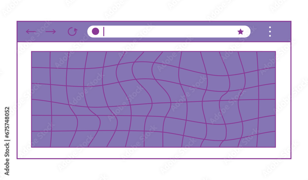 Poster web browser window in y2k style. old computer aesthetic. vector illustration