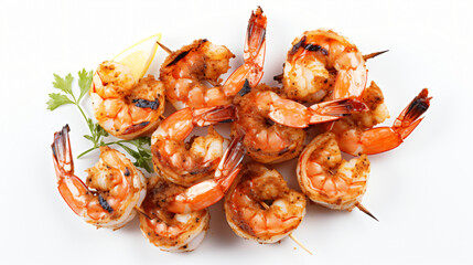 Delicious grilled shrimps