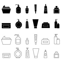 Cream icon vector set. Cosmetics illustration sign collection. Ointment symbol ro logo.