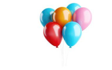 Fototapeta na wymiar Helium Balloon On Transparent Background.