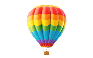 Hot Air Balloon On Transparent Background.