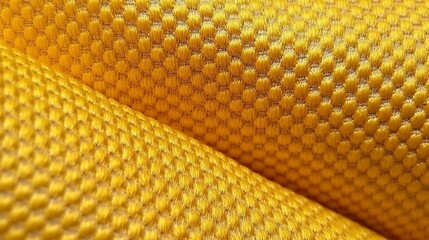 Yellow football apparel with air mesh texture. Sportswear background