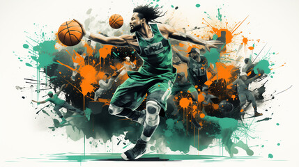 Basketball Sports Abstract