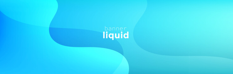 Abstract blue background with circles, Blue banner