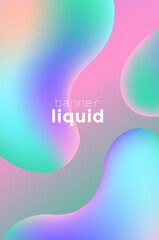 Abstract rainbow background, abstract colorful background, Gradient banner, Liquid gradient