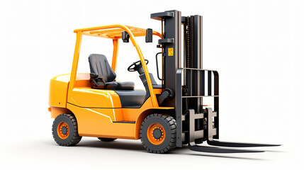 Forklift isolated on white background