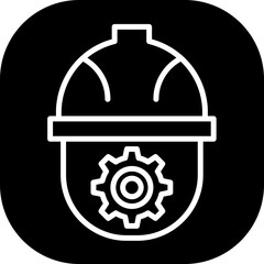 Engineer engineering icon with black filled line outline style. engineer, industry, construction, design, work, industrial, engineering. Vector Illustration