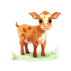 a cartoon of a cow