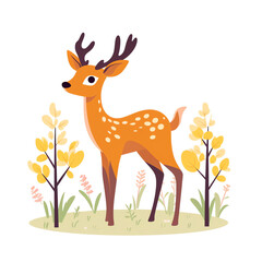 a cartoon of a deer