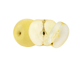 yelow apple isolated on  transparent png