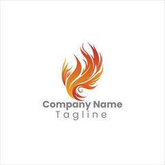 Flame iconic modern logo illustration. 