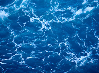 青い海　水面の背景 - obrazy, fototapety, plakaty