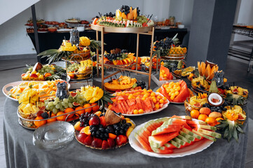 Fruit Buffet. Catering, dining, eating. Party and sharing concept