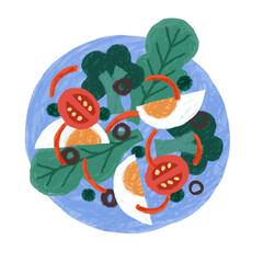 Salad hand drawn clipart