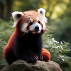 red panda in the forest