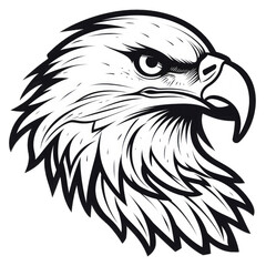 Obraz premium eagle icon logo . Clipart PNG image . Transparent background . Cartoon vector style . Generative AI 