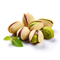  Pistachios nuts in isolated white background