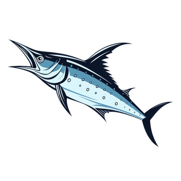 Swordfish . Clipart PNG Image . Transparent Background . Cartoon Vector Style . Generative AI 