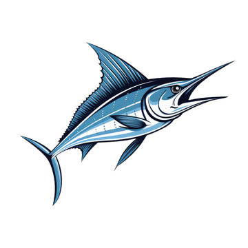 recommend clip art: swordfish . Clipart PNG image . Transparent background . Cartoon vector style . Generative AI 