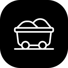 Wagon engineering icon with black filled line outline style. wagon, vintage, transport, transportation, retro, wheel, antique. Vector Illustration